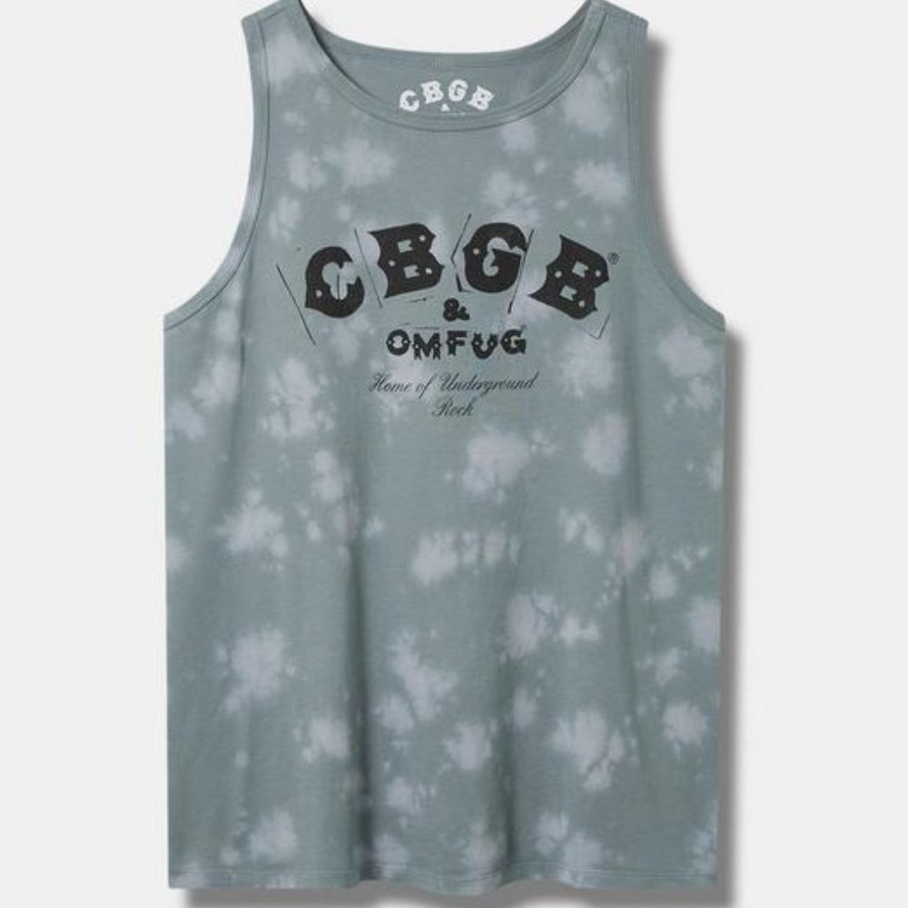 ❤️NWT TORRID BAND CONCERT TEE - CBGB GRAPHIC TANK - DISTRESSED PLUS SIZE